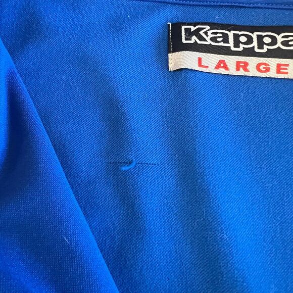 Vintage Kappa Men's Full-zip Blue/Black Embroidered Logo Full Zip Jacket Size-L - Picture 6 of 6